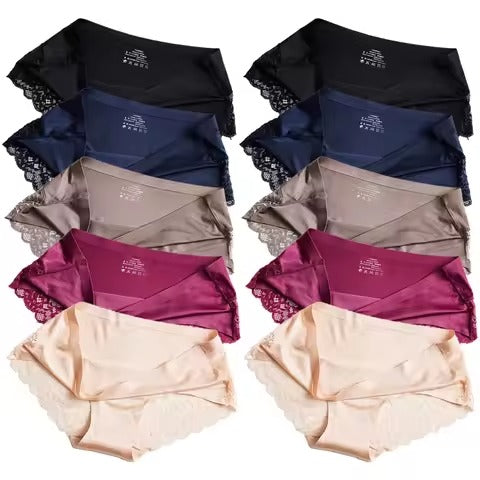 Lot de 3 culottes en soie glacée sans couture SILA