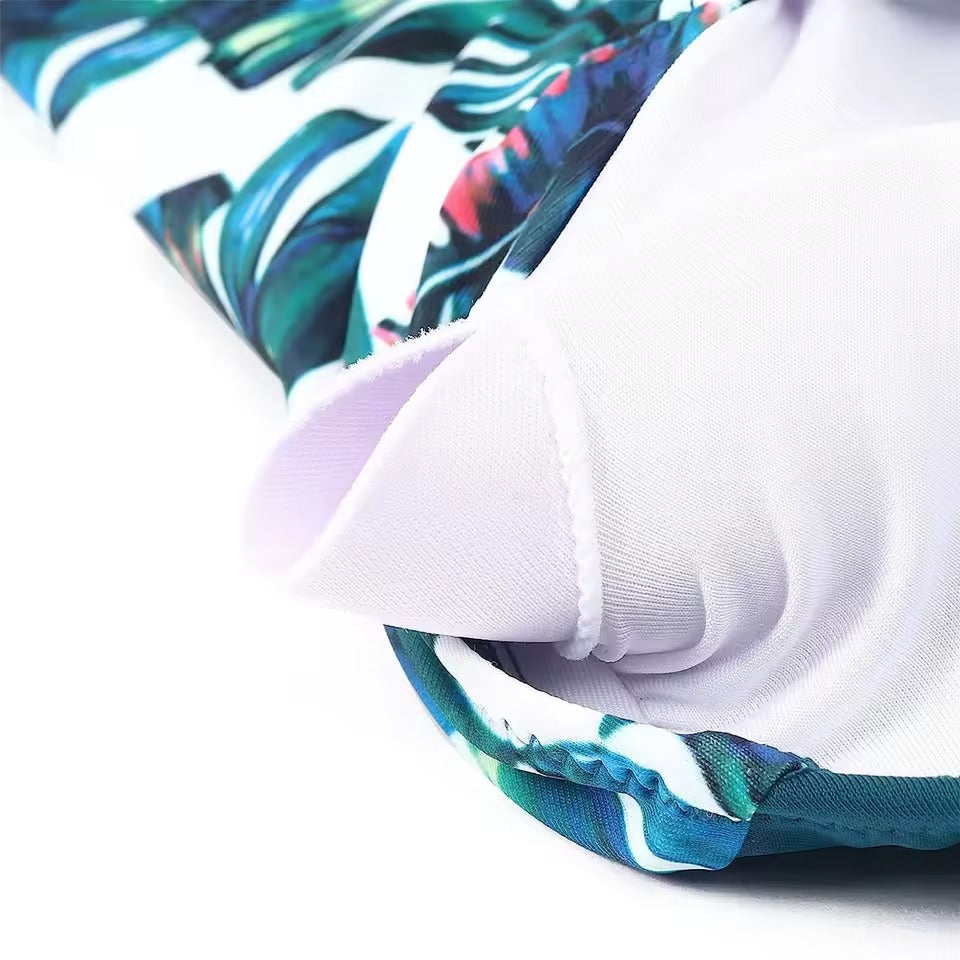 Pack Summer – Maillot de bain motif floral et 3 Culottes en soie glacée