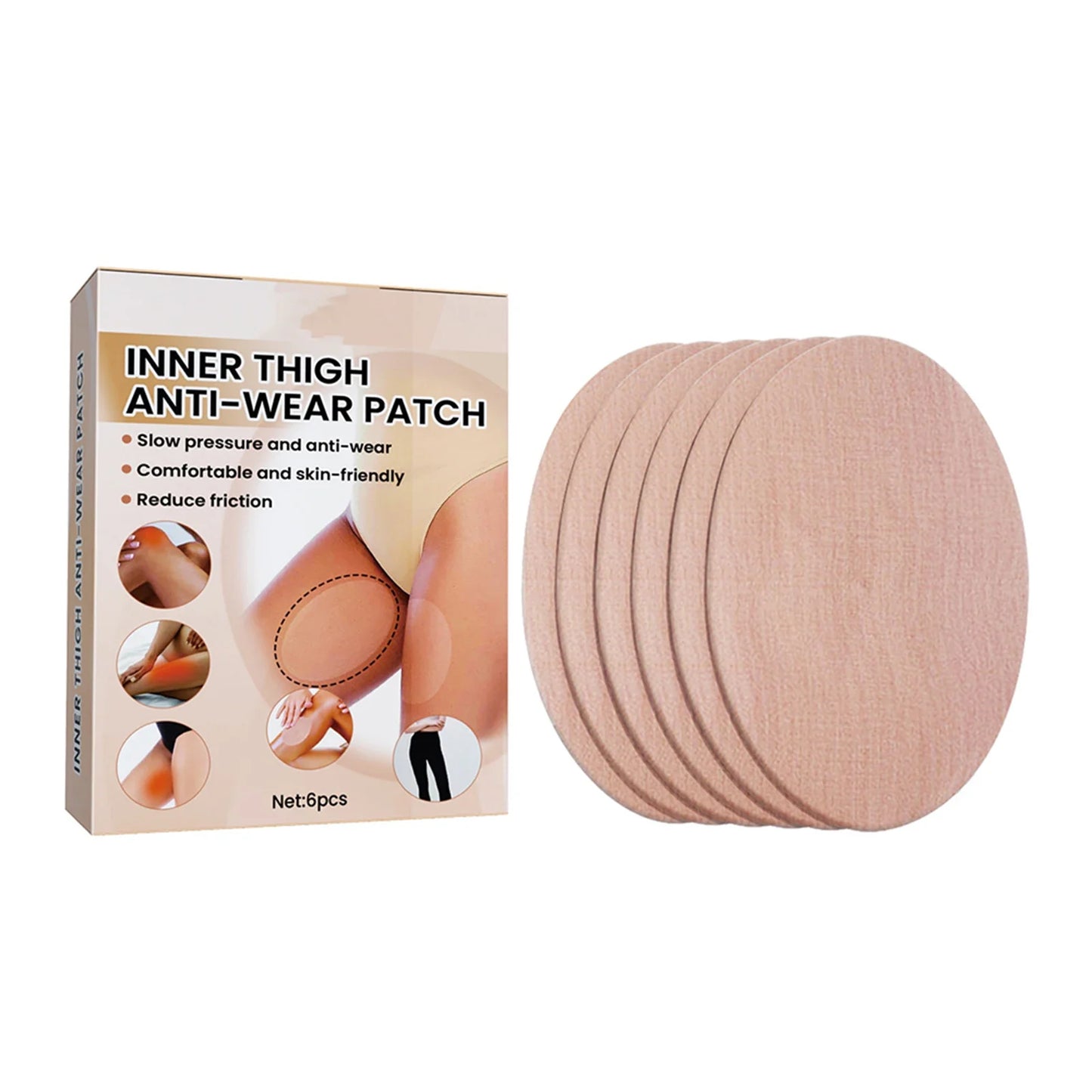 Pack of 12 Self-adhesive Anti-chafing thigh patches