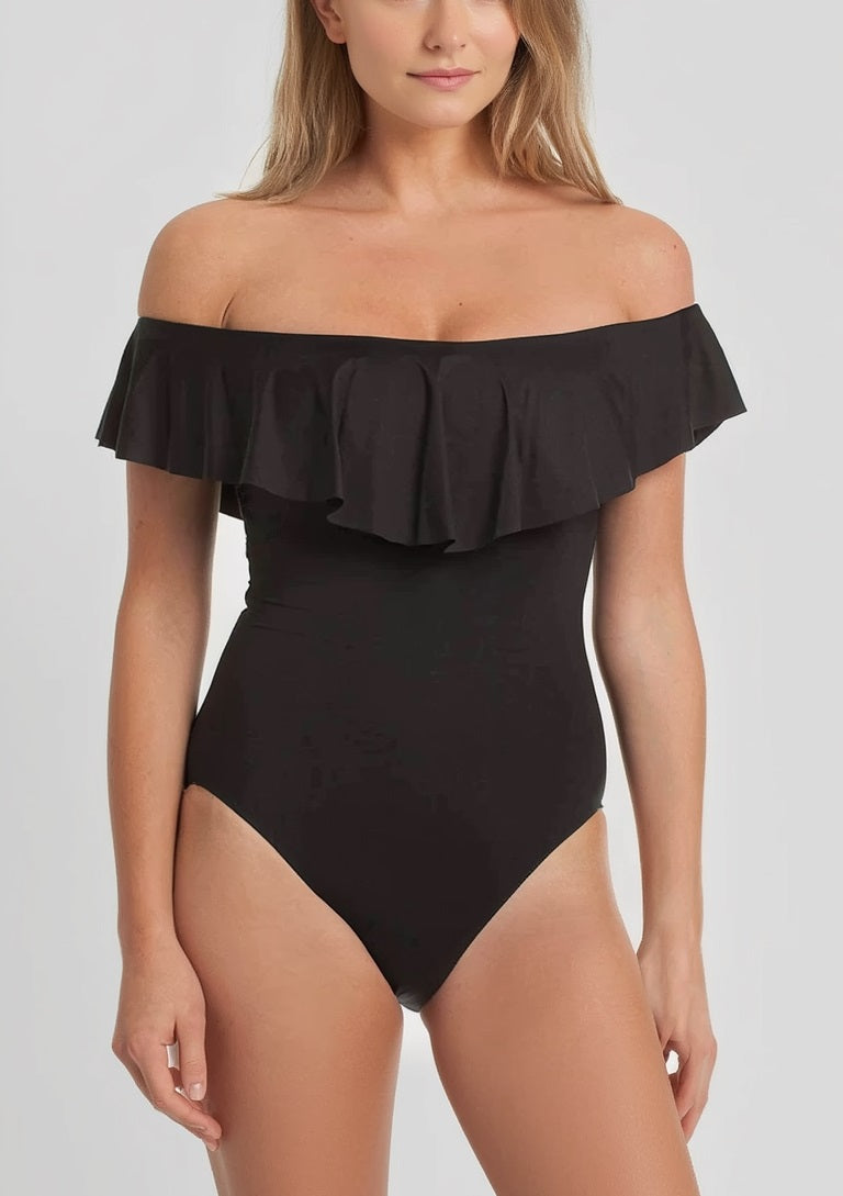 Yveline - Menstrual swimsuit with double ruffles