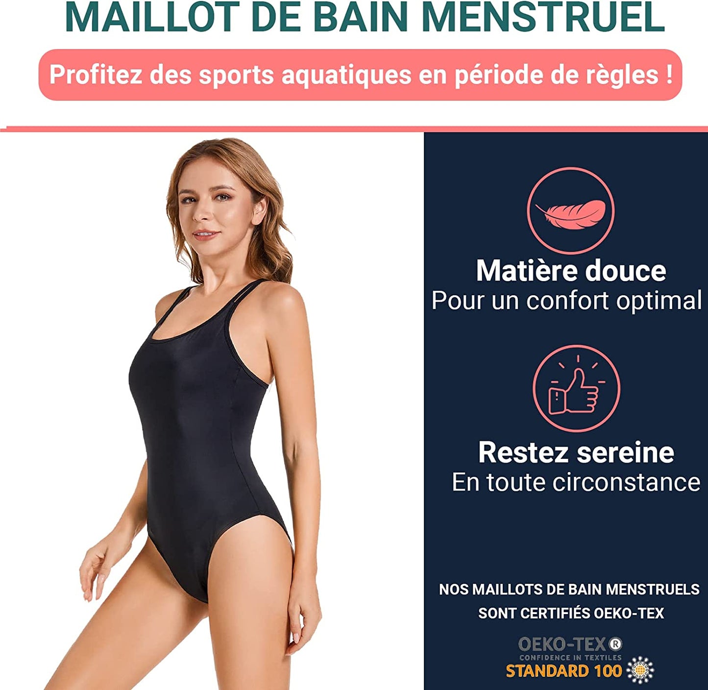 Maillot de Bain Menstruel 1 pièce