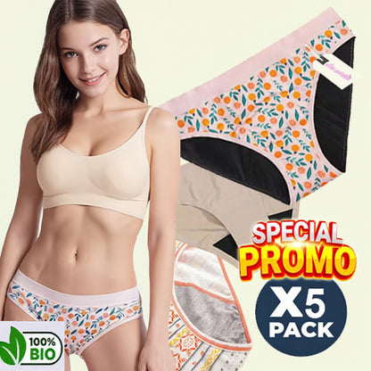Pack PRINCESA : 5 culottes menstruelles pour les jeunes filles et adolescentes