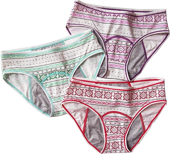 First Period Pack of 6 Menstrual Panties for Teenagers and Young Girls