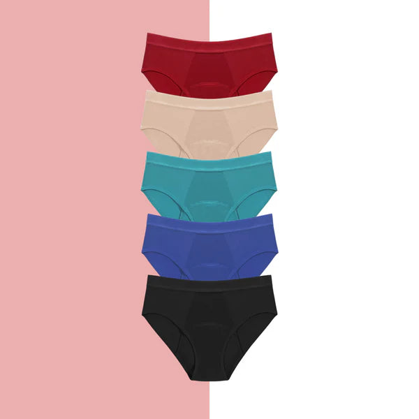 5-Pack Period Panties for Heavy Flow
