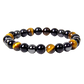 Bracelet Triple Protection - Œil de Tigre, Hématite et Obsidienne Noire