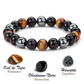 Bracelet Triple Protection - Œil de Tigre, Hématite et Obsidienne Noire