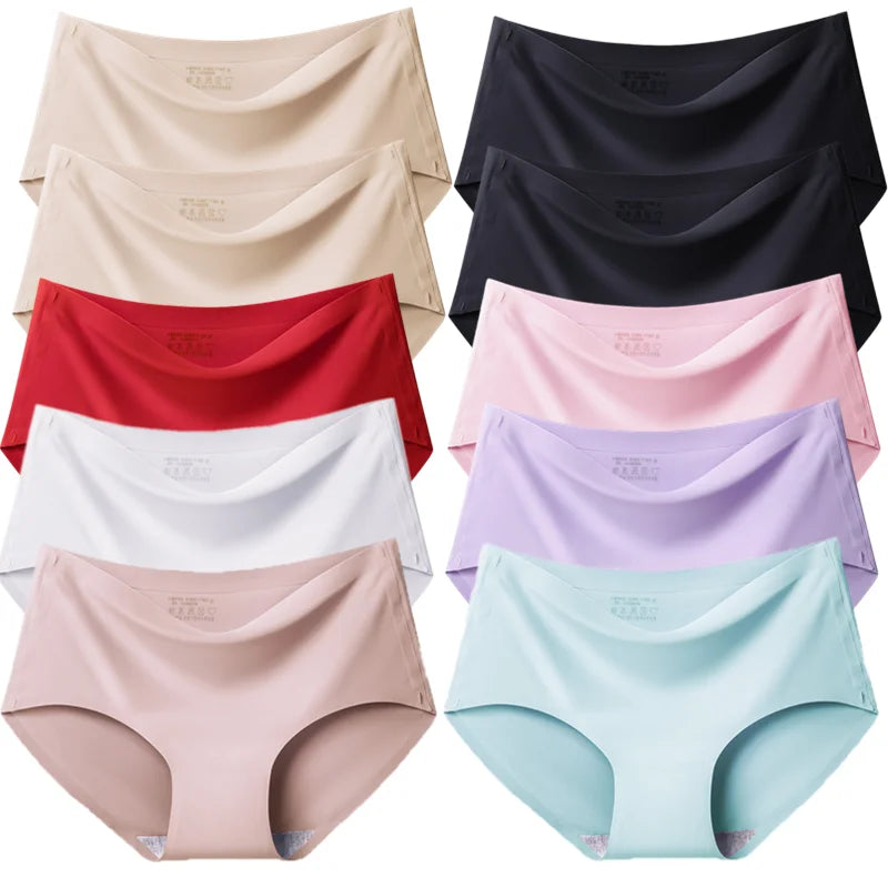 Pack of 10 seamless ice silk panties