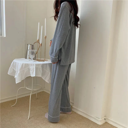 Pyjama boutonné en Coton Modal - Femme