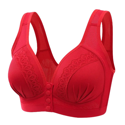 Soutien-gorge en coton à dentelle sexy avec fermeture avant à pression - 1 ACHETÉ = 1 OFFERT