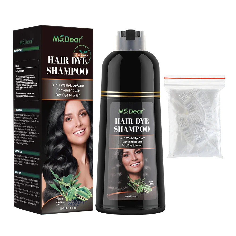 Shampoing colorant naturel 3 en 1 400ml - Ingrédients naturels