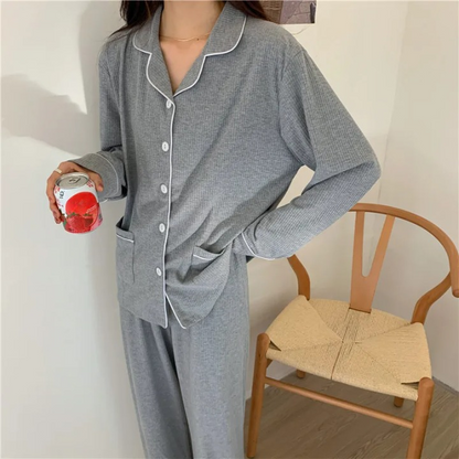 Pyjama boutonné en Coton Modal - Femme