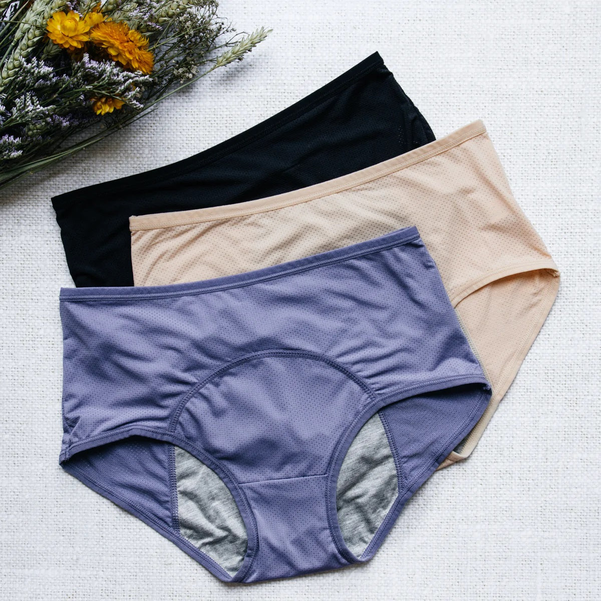 Pack de 6 Culottes Menstruelles pour tous les Flux