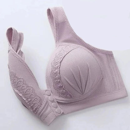 Sexy Lace Cotton Bra with Front Snap Closure - BUY 1 GET 1 FREE