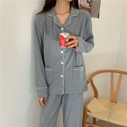 Pyjama boutonné en Coton Modal - Femme