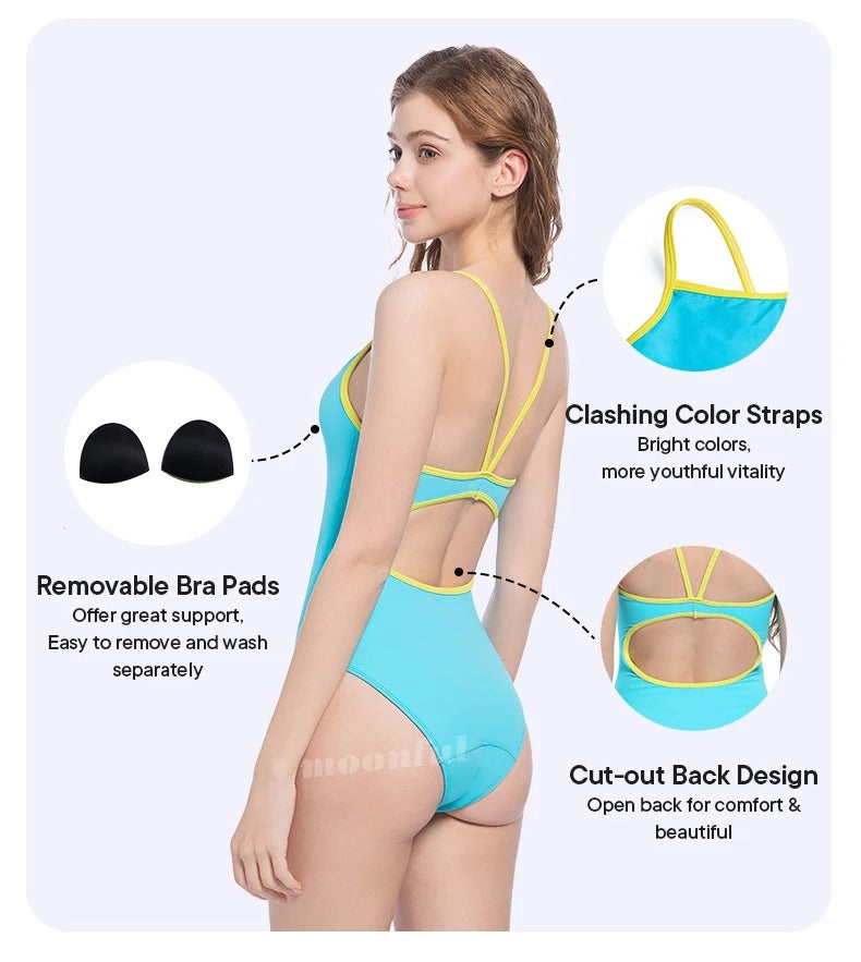 Maillot De Bain 3 Pièces Pour Filles 8-16 Ans - Tankini Jupe Haut Bikini Bretelles Réglables - Vacances Été Plage