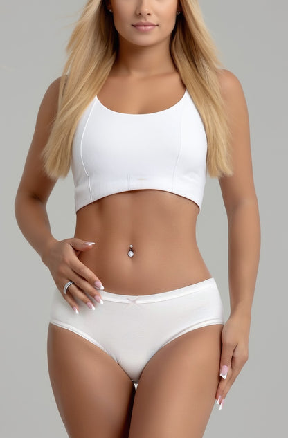 Lot de 3 culottes blanches en coton - Sivena