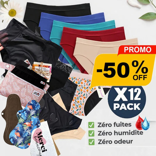 Gold X12-paket med menstrosor och oumbärliga produkter