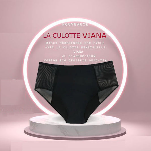 VIANA - Culotte Menstruelle taille haute pour Flux Abondant