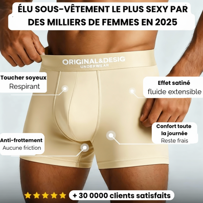 Breathable satin boxer shorts – Premium silky microfiber | Silky &amp; comfortable 