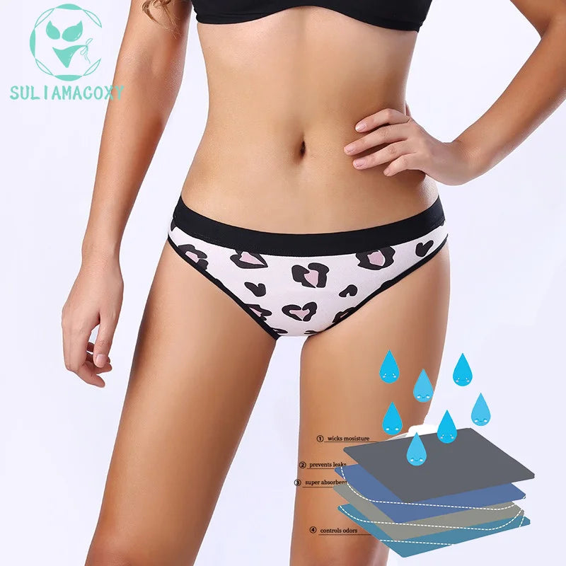 Pack of 5 cotton menstrual panties for teenagers and young girls