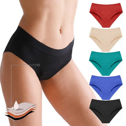 Pack of 7 organic menstrual panties for heavy flow