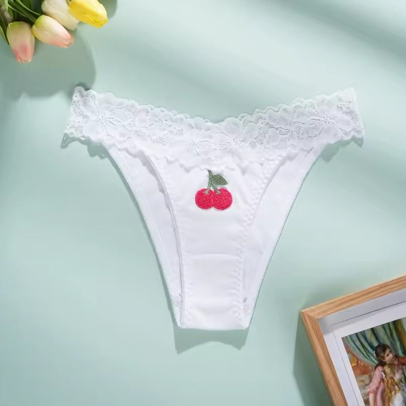 Sivanne - High-waisted briefs in ice silk and cotton with lace details