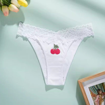 Sivanne - High-waisted briefs in ice silk and cotton with lace details