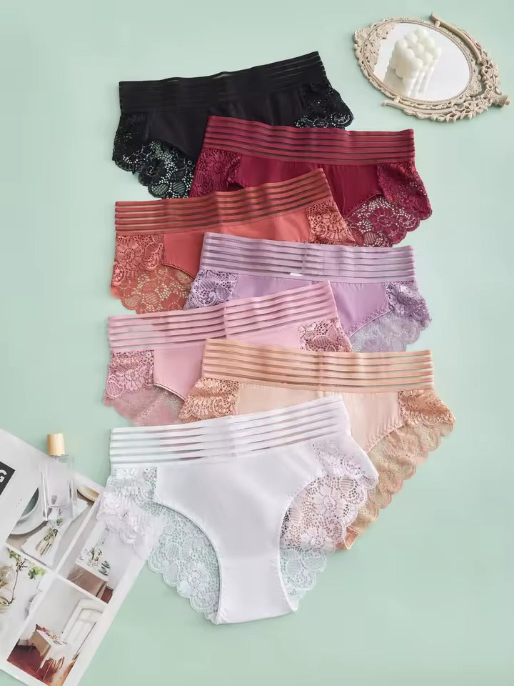 Lot de 6 culottes en dentelle Yola