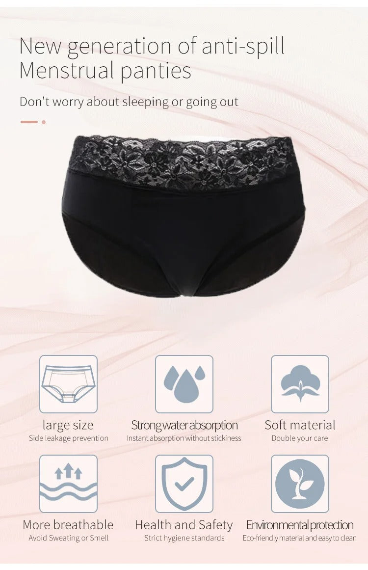 SINA - Culotte Menstruelle en dentelle pour tous les flux