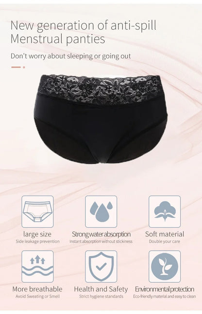 SINA - Culotte Menstruelle en dentelle pour tous les flux