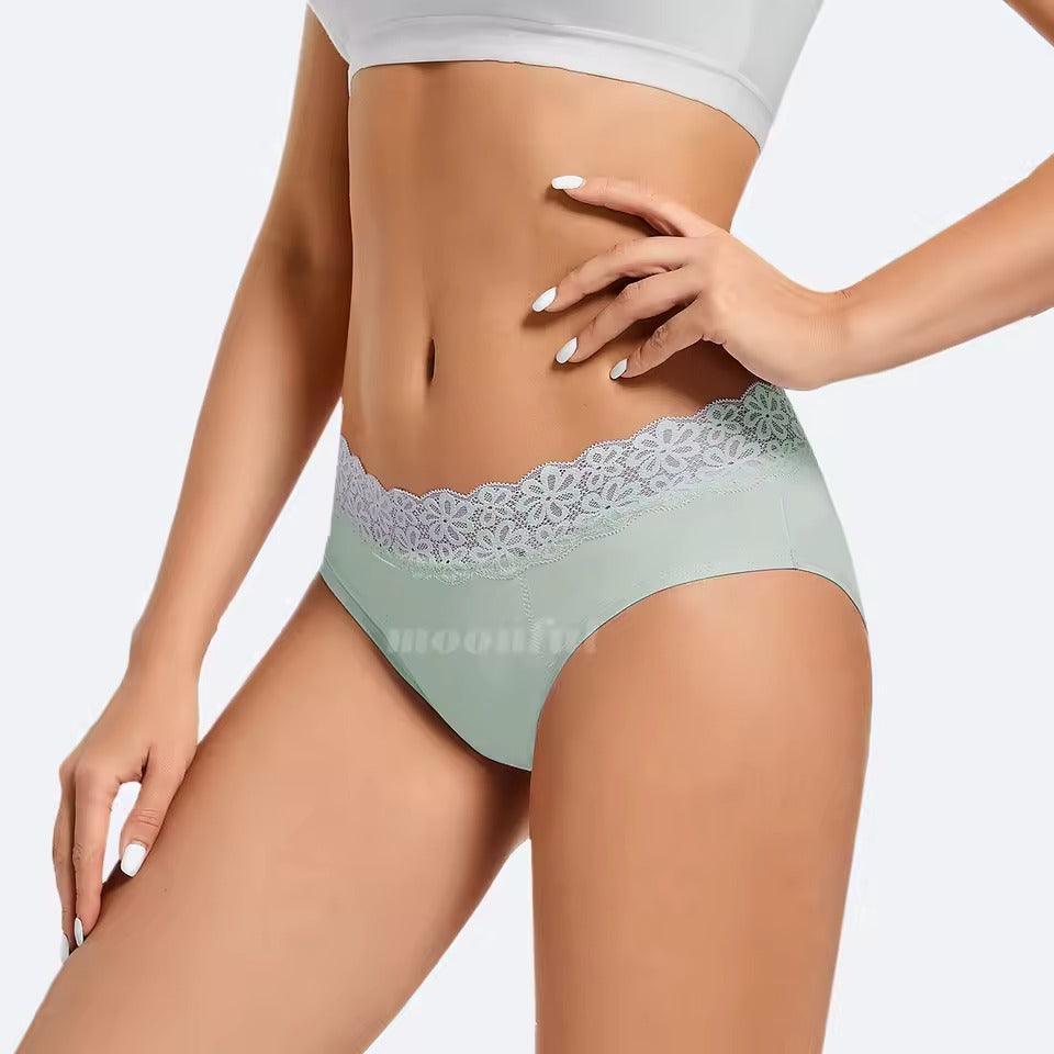Monica - Culotte Menstruelle en coton et dentelle