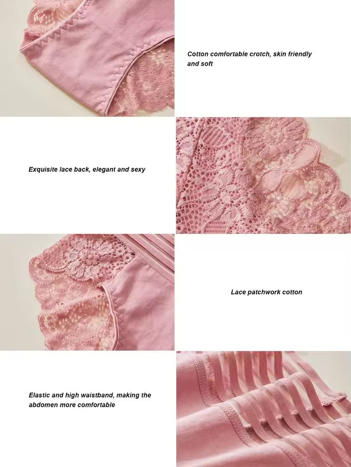 Lot de 6 culottes en dentelle Yola