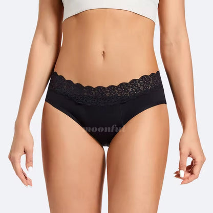 Monica - Culotte Menstruelle en coton et dentelle