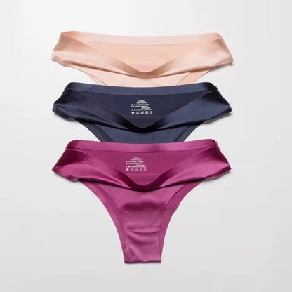 LAFINA - Lot de 3 Culottes en soie glacée 100% culotte invisible