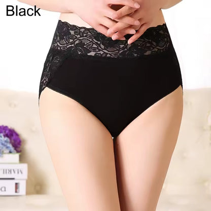 Ulyana® culotte taille haute en coton et dentelle