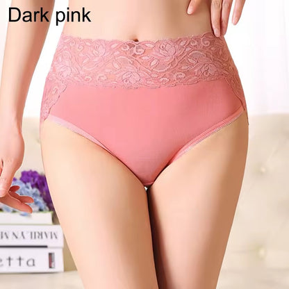 Ulyana® culotte taille haute en coton et dentelle