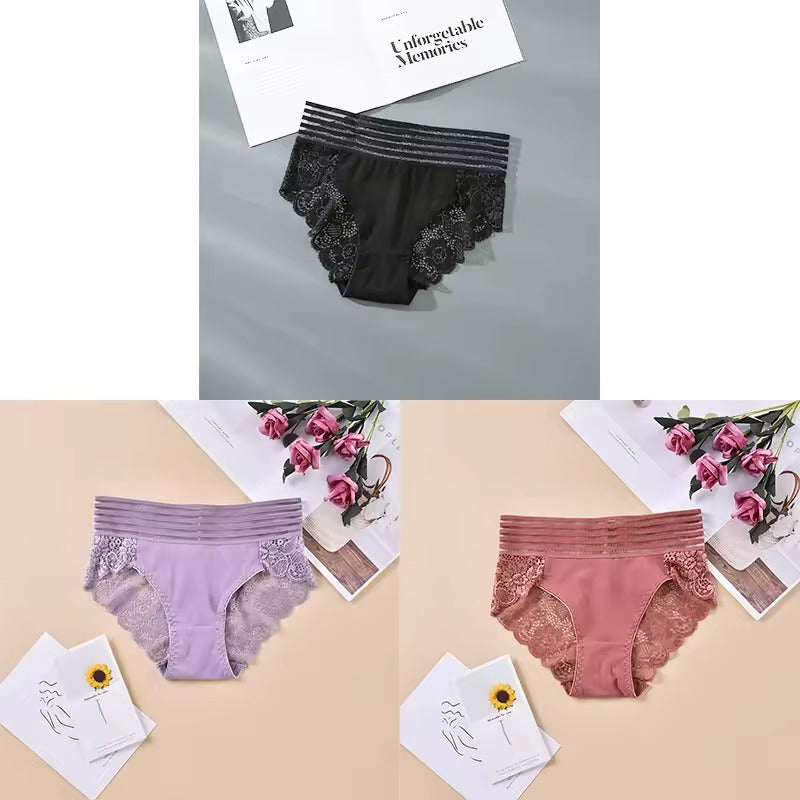 Lot de 6 culottes en dentelle Yola