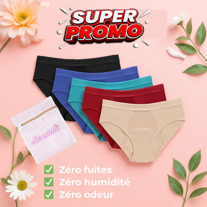 Pack de 3 Culottes Menstruelles pour flux abondant