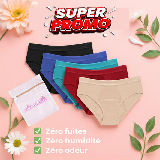 Pack de 3 Culottes Menstruelles pour flux abondant