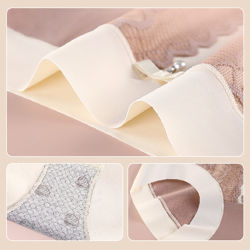 Women's Lace High-Rise Panties with Plush Lining