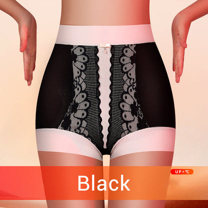 Women's Lace High-Rise Panties with Plush Lining