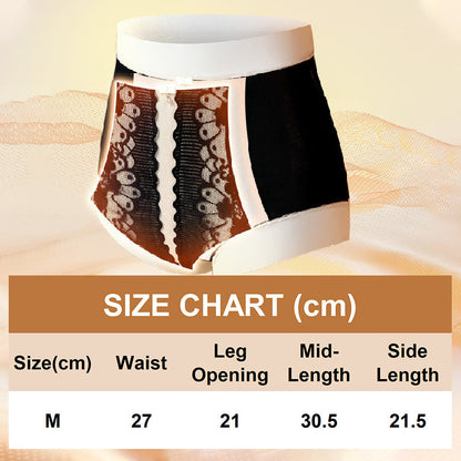 Women's Lace High-Rise Panties with Plush Lining