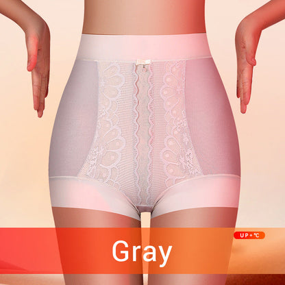 Women's Lace High-Rise Panties with Plush Lining