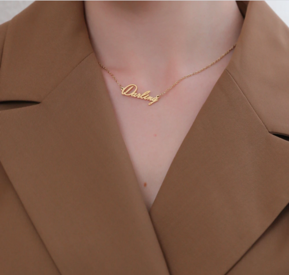 Personalized Name Necklace - Gold Plated 