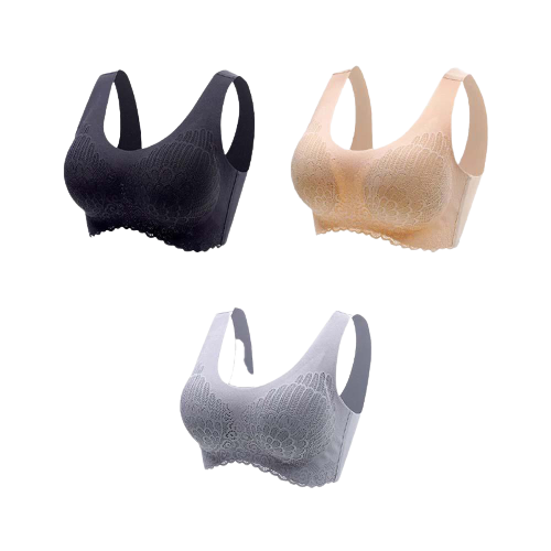 Lot de 3 Brassières Dentelle 5D sans couture