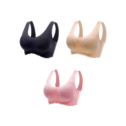 Lot de 3 Brassières Dentelle 5D sans couture