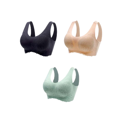 Lot de 3 Brassières Dentelle 5D sans couture