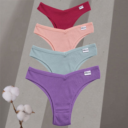 Set of 4 Brazilian briefs in cotton, Finetoo model