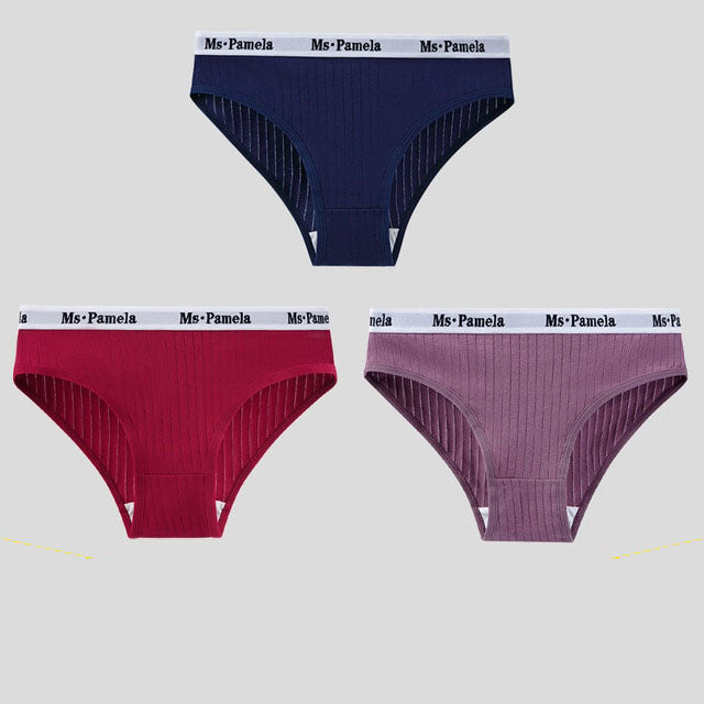 Pack of 3 Organic Cotton Panties - Pamela Model