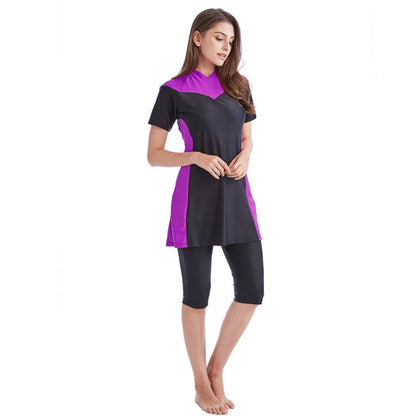 2 Piece Semi-Coverage Swimsuit - Islamic Swimsuit (Semi-Burkini)